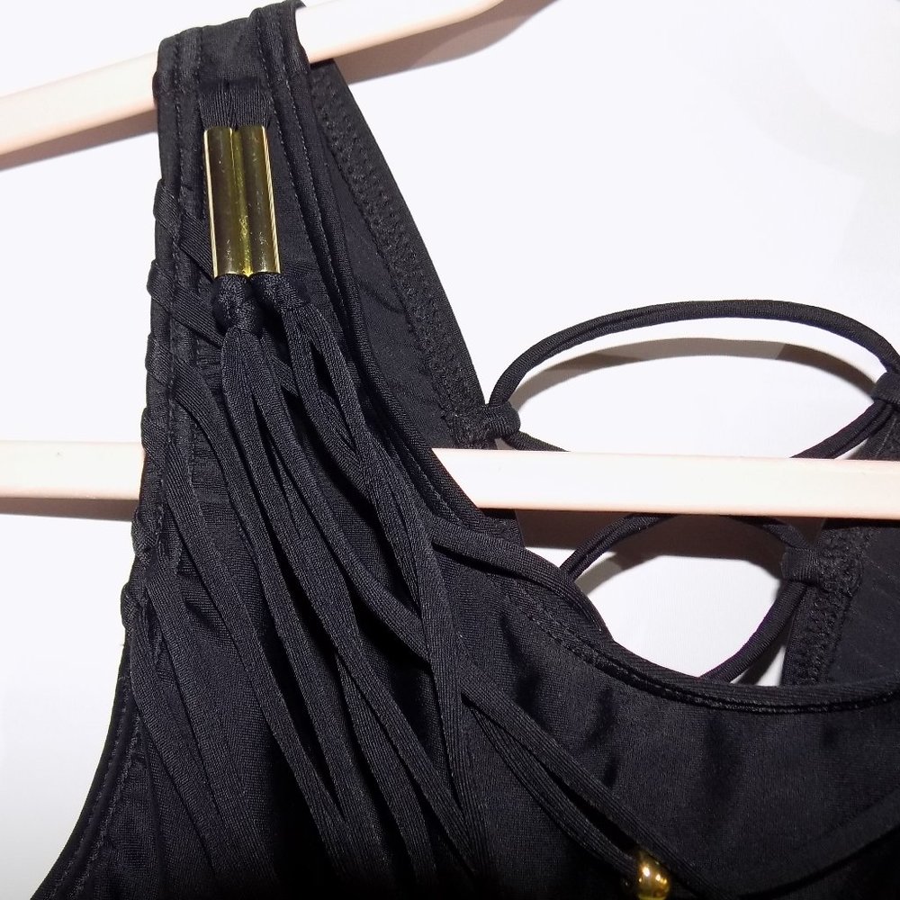 Gossip Black Embellished Swim Tank Size L NWT - Picture 2 of 8